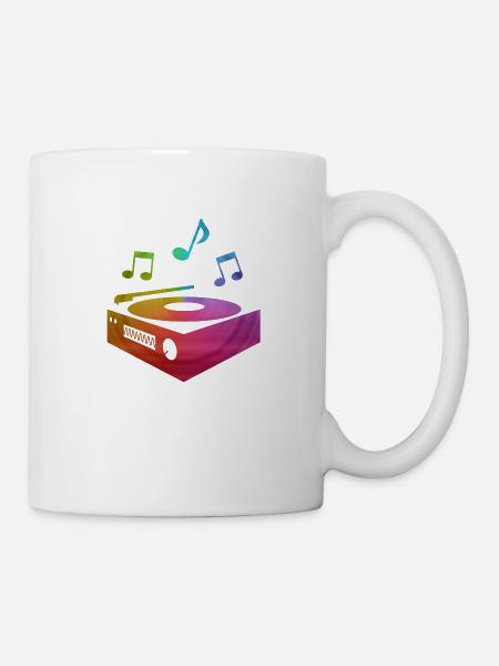 colorful record player - Mug - white