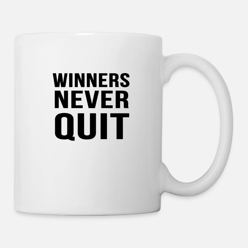 Les gagnants n'abandonnent jamais - Mug blanc - blanc