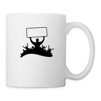 Fans Schild - Tasse - Weiß - Rechts