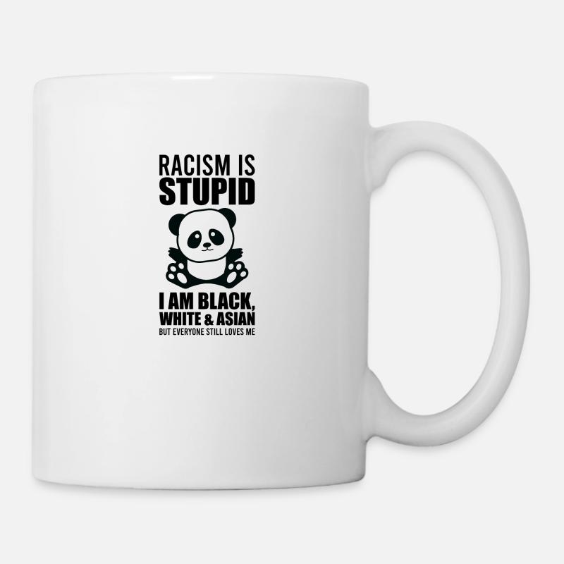 Sweet panda against racism! - Mug - white