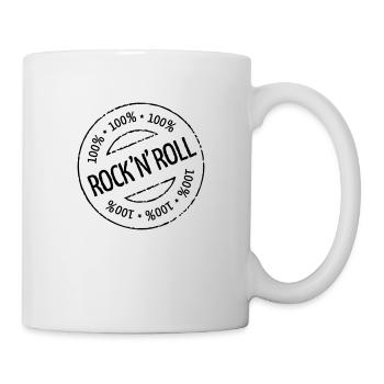 100% Rock 'n' Roll Stamp - Tasse - Weiß - Rechts