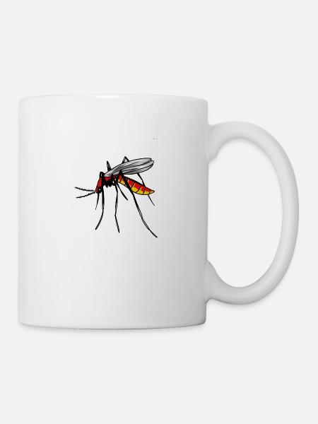 insecte, suceur de sang, insectes, moustique, moustique, ravageur - Mug blanc - blanc