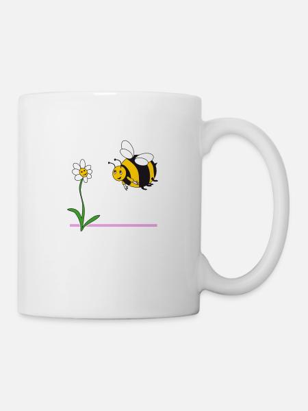 Hummel und Blume - Tasse - Weiß