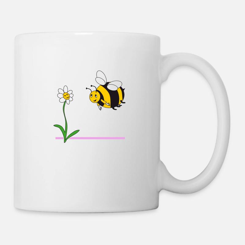 Hummel und Blume - Tasse - Weiß