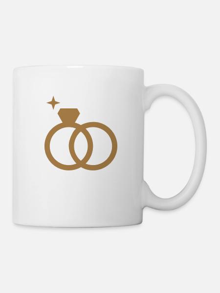 Ringe - Tasse - Weiß