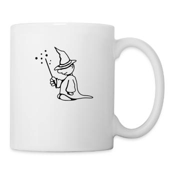 Petit magicien avec Magic Hat et baguette magique - Mug blanc - blanc - Droite