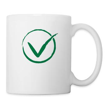 Pinselstrich Haken Rund - Tasse - Weiß - Rechts