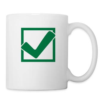 Rectangular hook logo - Mug - white - Right