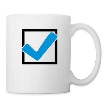 Rectangular hook logo - Mug - white - Right