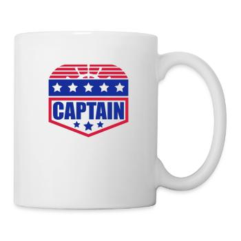 Captain Steuerrad Abzeichen Rang - Tasse - Weiß - Rechts