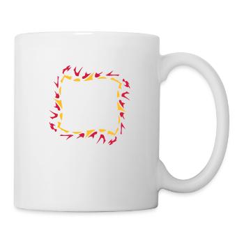 Abstract fire flame frame - Mug - white - Right