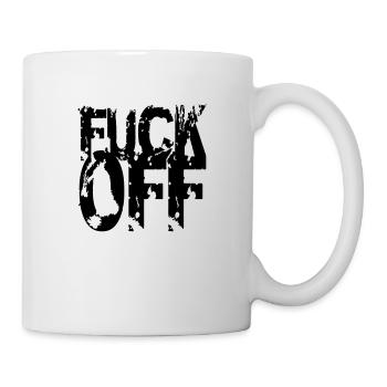 Fuck Off Abdruck - Tasse - Weiß - Rechts