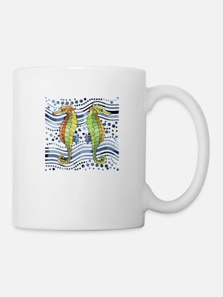 Hippocampes - Mug blanc - blanc