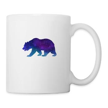 ours ours polaire grizzli waldtier wildnis étoile nuit - Mug blanc - blanc - Droite
