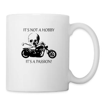 Moto disant crâne - Mug blanc - blanc - Droite