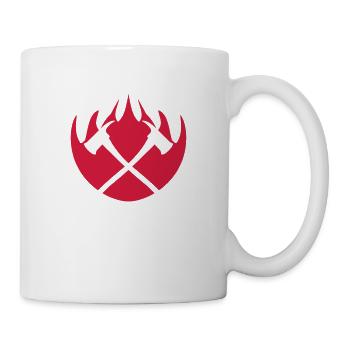 Fire flames 2 axes logo - Mug - white - Right