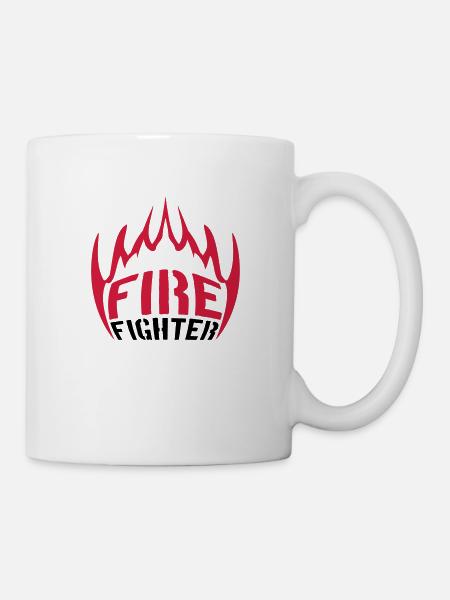 Feuer Flammen Firefighter - Tasse - Weiß