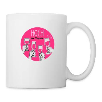 Hoch die Tassen! Prost - Alkohol - Geburtstag - 3C - Tasse - Weiß - Rechts