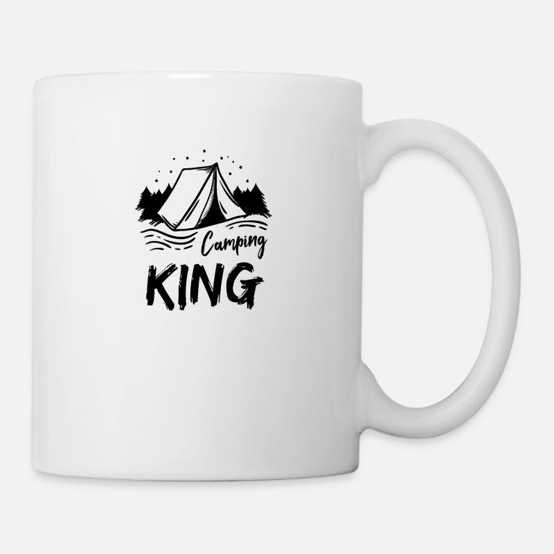 Camping King Camper Geschenk - Tasse - Weiß