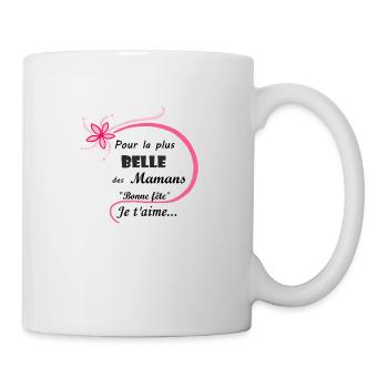 Bonne fete maman - Mug blanc - blanc - Droite