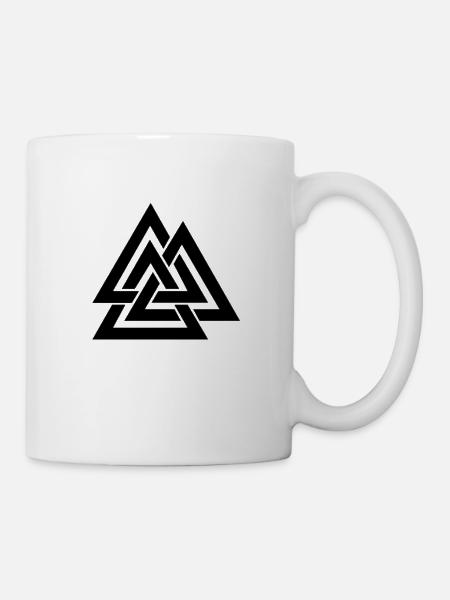 Valknut Wotansknoten - Tasse - Weiß