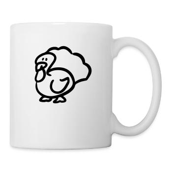 Truthahn - Tasse - Weiß - Rechts