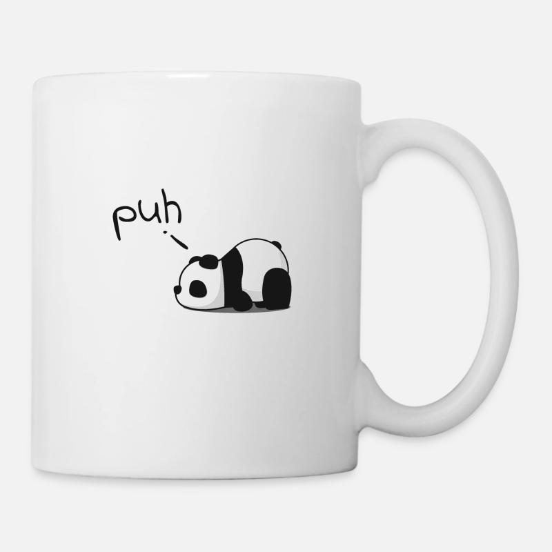 Müder Panda Puh - Tasse - Weiß