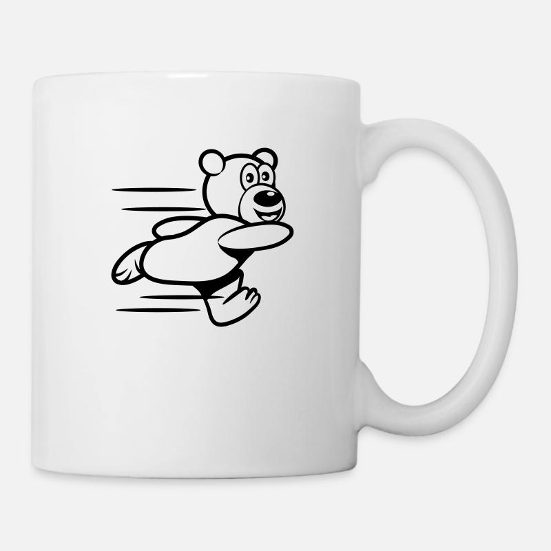 Exécutez Teddy exécuter - Mug blanc - blanc