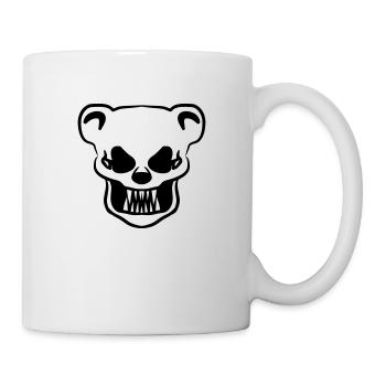 Horreur de crâne de nounours - Mug blanc - blanc - Droite