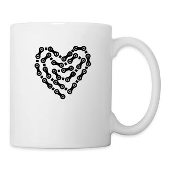 Radkette heart - Mug - white - Right