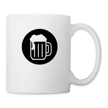 beer glass circle / Bierglas im Kreis (1c) - Mug - white - Right