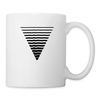 Lines many strokes triangle shape pattern - Mug - white - Right