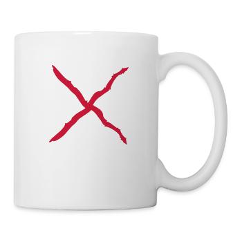 X Shape Letter Cool Scratch Wound Flesh Wound - Mug - white - Right