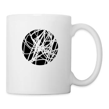 Scribbled chaotic strokes pattern - Mug - white - Right