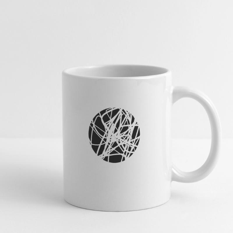 Scribbled chaotic strokes pattern Mug
