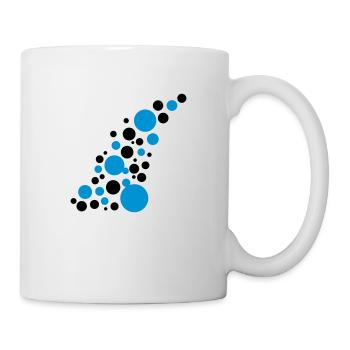 Kreise Punkte Muster Design - Tasse - Weiß - Rechts