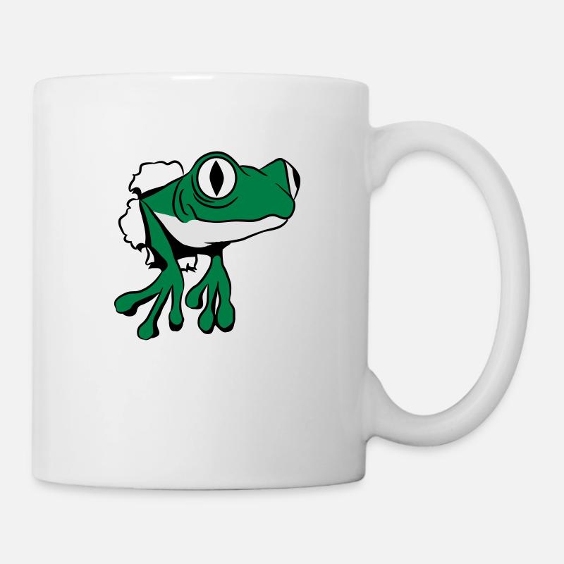 Frog hole funny - Mug - white