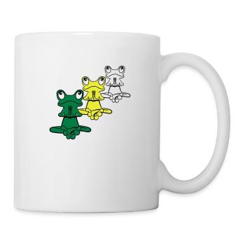 Frog yoga meditation relaxation - Mug - white - Right