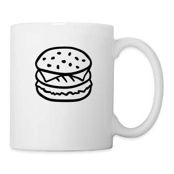 Burger - Tasse - Weiß - Rechts