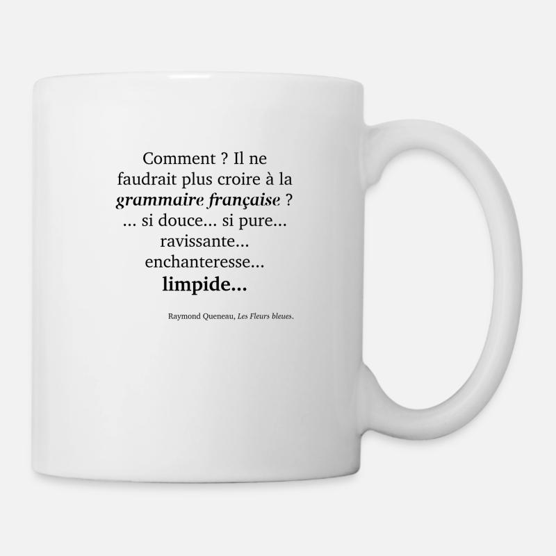Queneau-Grammaire - Mug blanc - blanc
