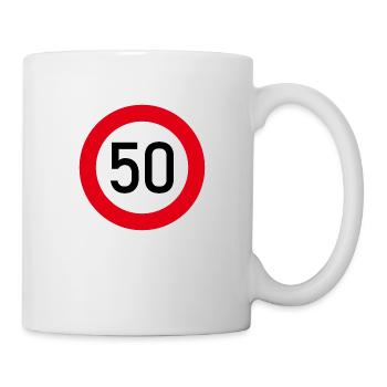 Tempo 50 - Tasse - Weiß - Rechts