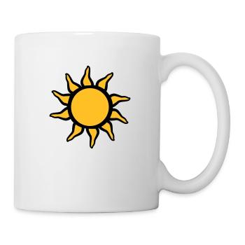 Schöne Strahlende Sonne - Tasse - Weiß - Rechts