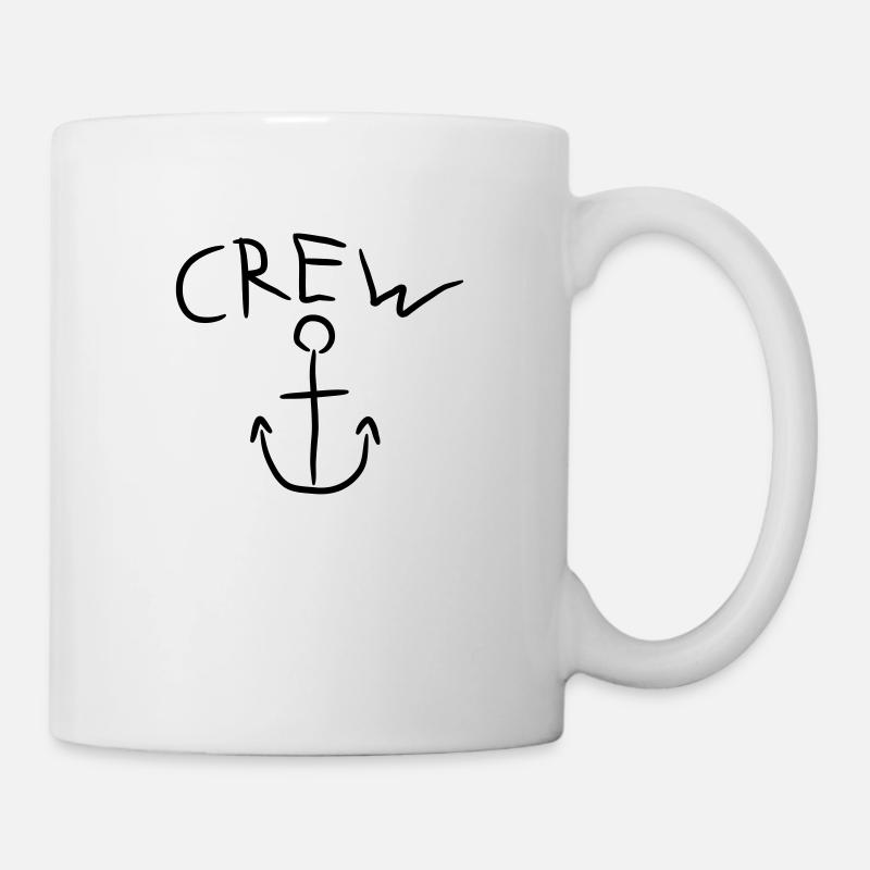 Crew Anchor Comic Logo - Tasse - Weiß