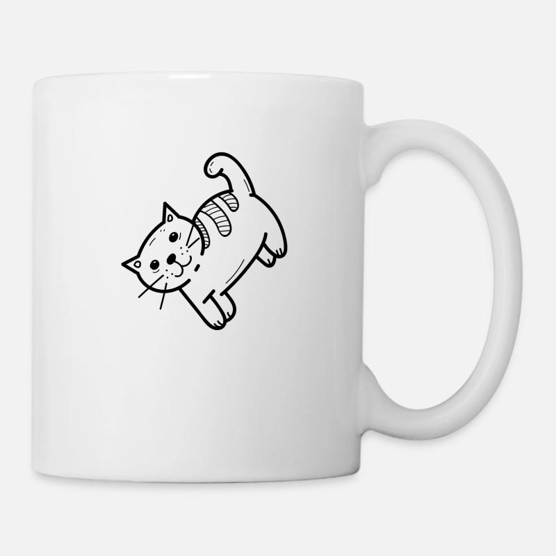 Hauskatze - Tasse - Weiß