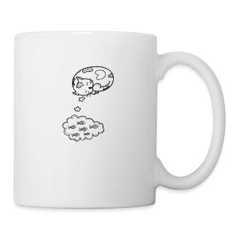 Kitten Kitty Cat Cat lady drawing fish - Mug - white - Right
