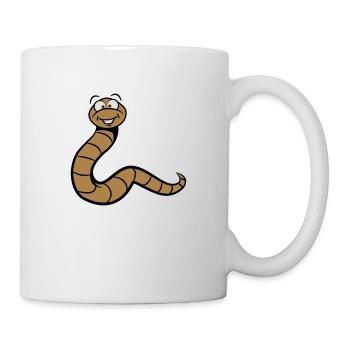 Wurm lustig - Tasse - Weiß - Rechts