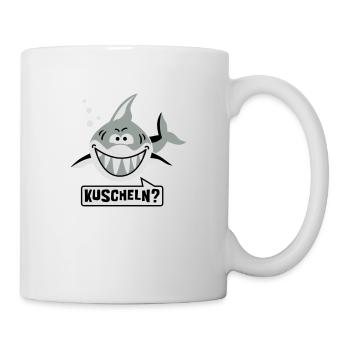 Kuschel Hai - Free Hugs - Gratis Umarmung - 3C - Tasse - Weiß - Rechts