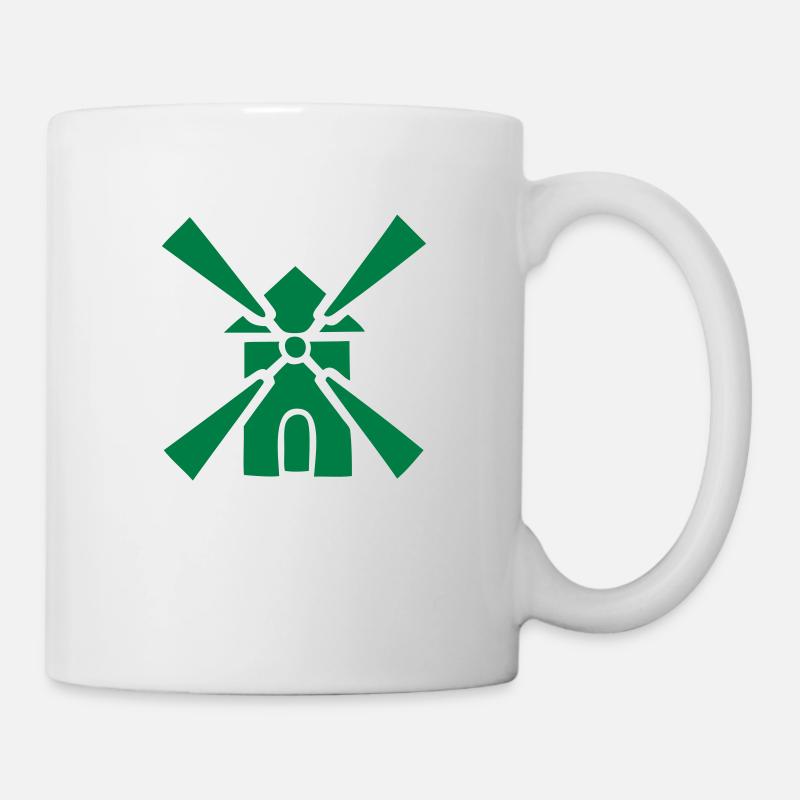 Mühle Zeichnungssymbol der Windmühle, Müller - Tasse - Weiß