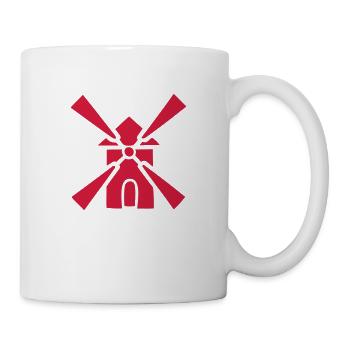 mill drawing symbol of windmill, miller - Mug - white - Right