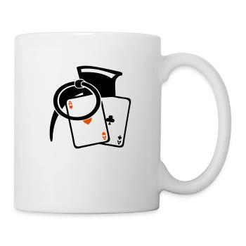 grenade carte poker as - Mug blanc - blanc - Droite